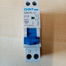 CHNT NBH8 40H C10 230v SINGLE POLE & NEUTRAL CIRCUIT BREAKER CARAVAN MOTORHOME SC122T4